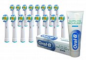 Set von 16 Stück Ersatzknöpfe zu NK07 Zahnbürste Braun Oral-B 3D WHITE GIFT + Zahnpasta ORAL-B